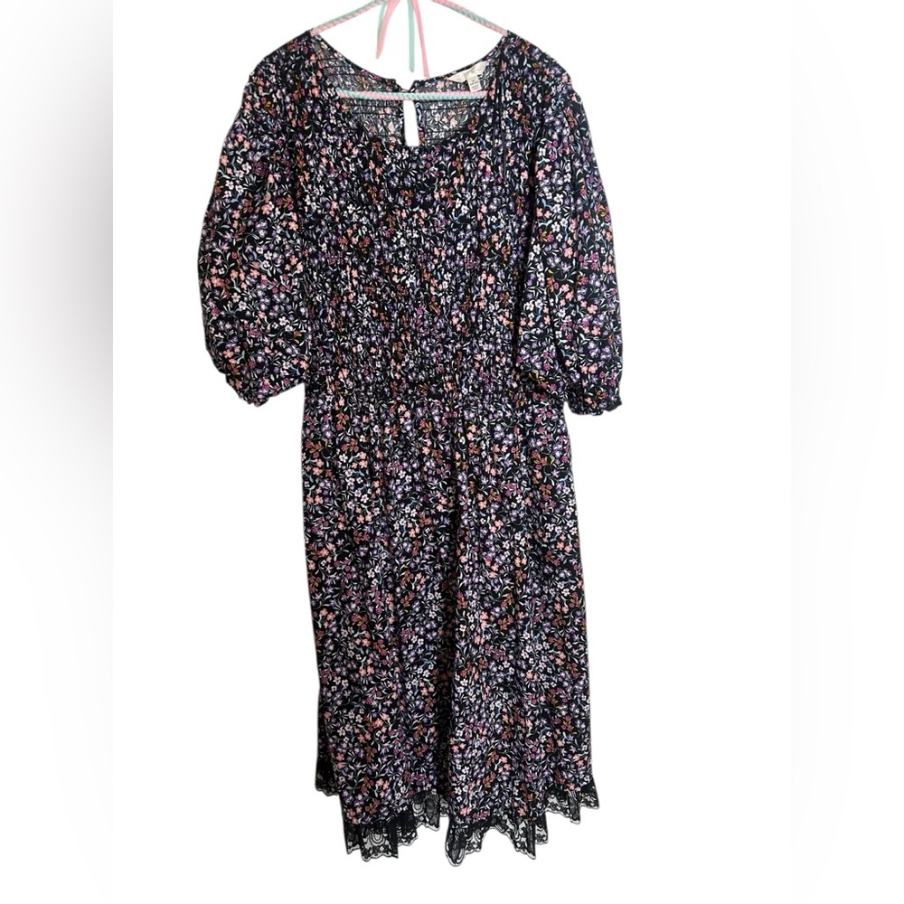 Terra & Sky Floral Midi Dress – Size 3X - Picture 4 of 11